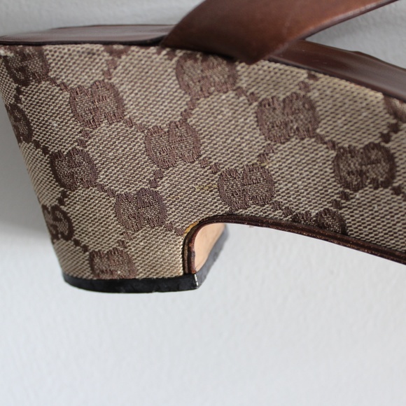 Gucci Monogram Sandal Heels - Picture 7 of 8